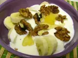 Receita Iogurte com banana, mel e nozes