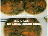 Receita Sopa de feijão com abóbora, espinafres e bacon à elvira`s