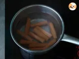 Passo 2 - Hot Dog de dedos de salsichas (Halloween)