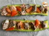 Passo 3 - Como fazer curgete (abobrinha) recheada de sardinha?