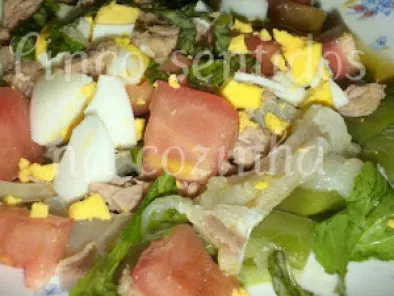 Chegou o Verão- Salada fria de bacalhau, atum com feijão verde, tomate e manjericão - foto 2