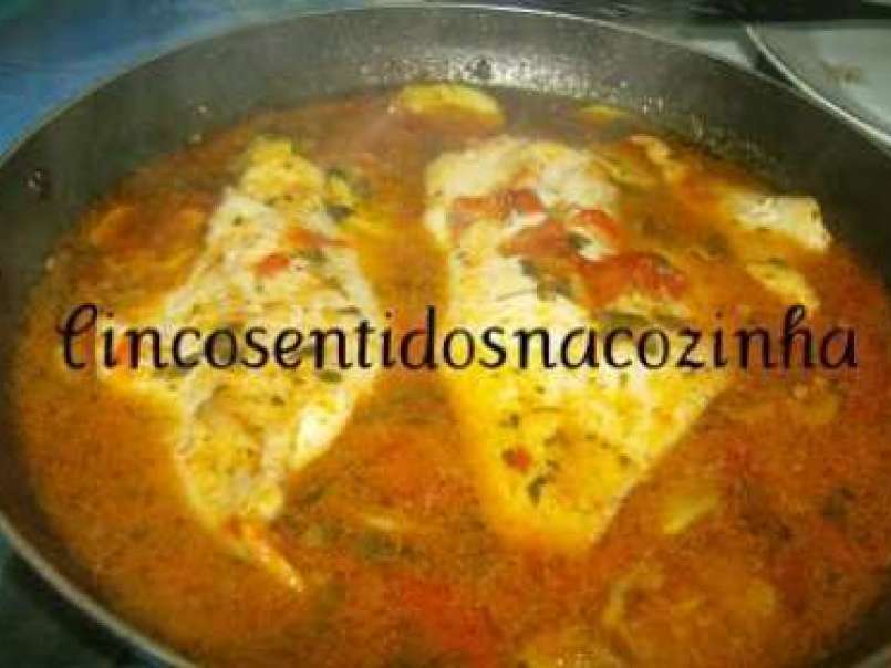 Filetes de pescada estufados com courgette(abobrinha) - foto 2