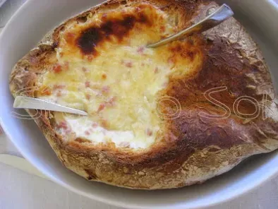 Fondue de queijo no pão - versão leve