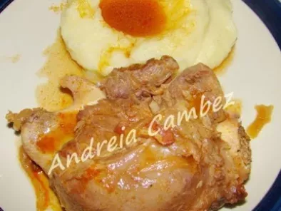 Fussioncook/Bimby - Bochechas de porco estufadas com puré de batata