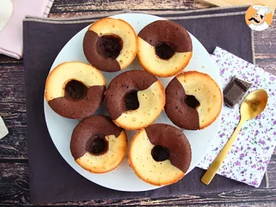 Muffins dois sabores (chocolate e baunilha)