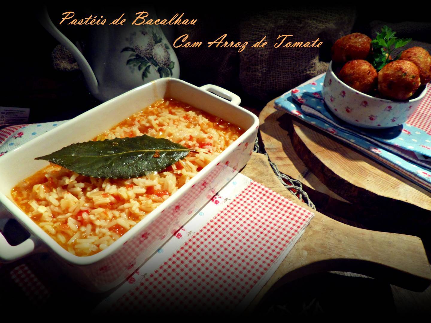 Pastéis de bacalhau arroz de tomate Receita Petitchef