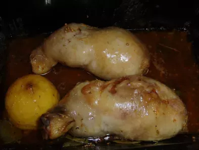 Pernas de frango recheado com farinheira no forno - foto 2