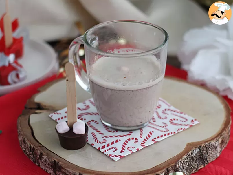 Pirulito para chocolate quente: chocolate amargo + marshmallow - foto 3