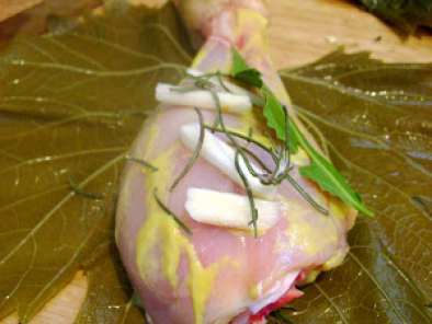 Pollo al Cartoccio de Hojas de Parra con Verduras - foto 2