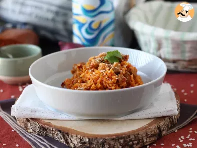 Risotto Alla 'Nduja, o arroz com linguiça e salame italiano - foto 6