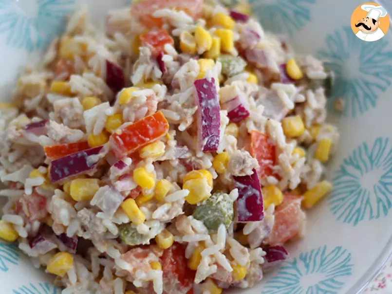 Salada de arroz (com atum e milho) - foto 2