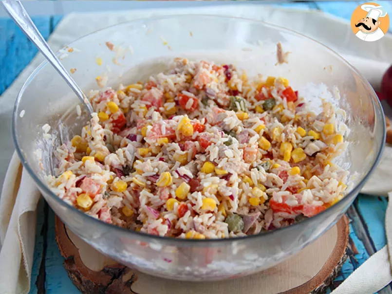 Salada de arroz (com atum e milho) - foto 4