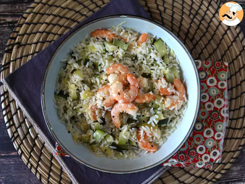 Salada de arroz com camarão, curgete e gengibre - foto 2