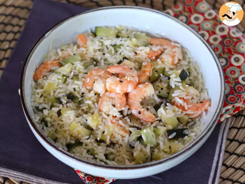 Salada de arroz com camarão, curgete e gengibre - foto 3