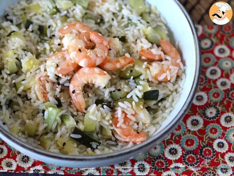 Salada de arroz com camarão, curgete e gengibre - foto 4