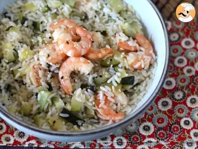 Salada de arroz com camarão, curgete e gengibre, foto 3
