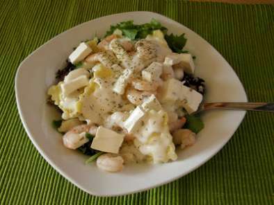Salada de Ravioli com Gambas