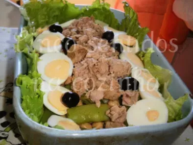 Salada fresca de grão com atum e feijão verde - foto 3