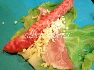 Salsichas enroladas com Bacon, Queijo e Couve - foto 2