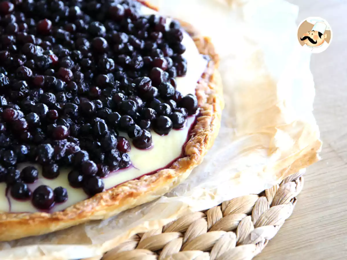 Tarte de Mirtilos e creme pasteleiro