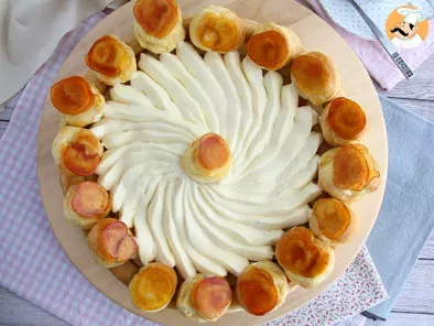 Tarte Saint Honoré / Tarte Santo Honório (tarte francesa com massa folhada e choux recheados) - foto 3