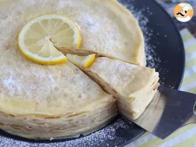 Tarte/Torta de crepes sabor limão