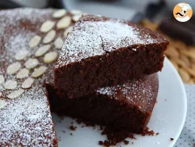 Torta Caprese (bolo italiano de chocolate e amêndoas)