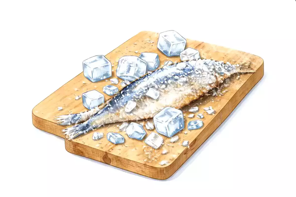 4. Sardinha parcialmente congelada: mais firmeza, menos erro
