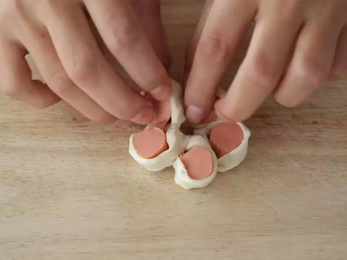 9. Flor -Pétalas comestíveis de massa folhada