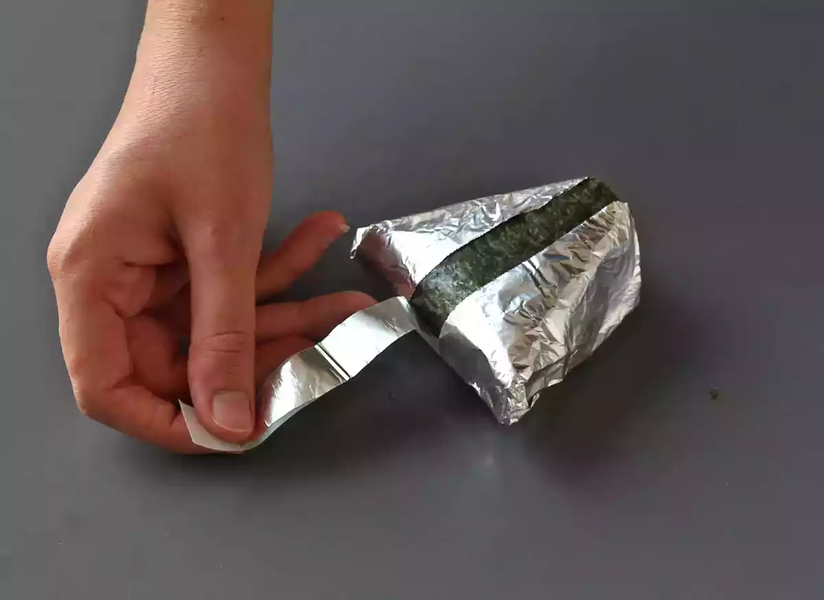 Etapa 8: Abra o onigiri para saboreá-lo