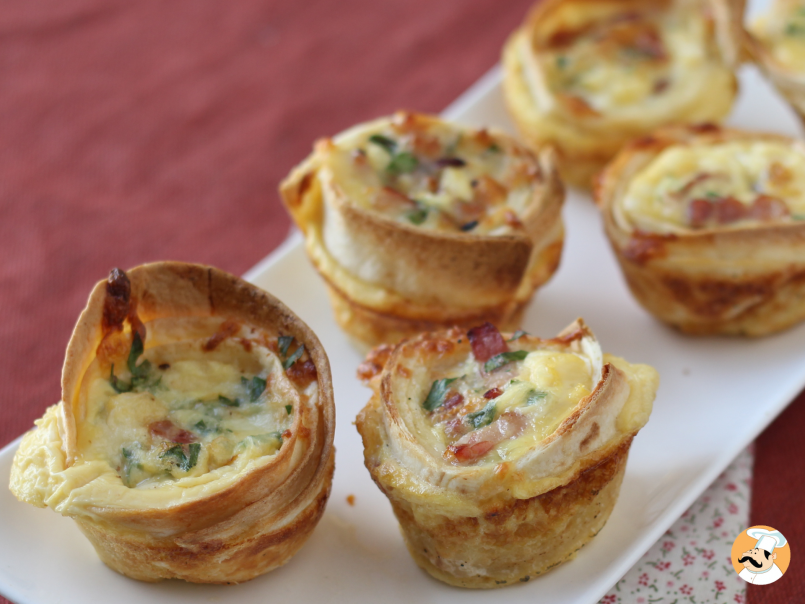 3. Mini quiche com tortilha