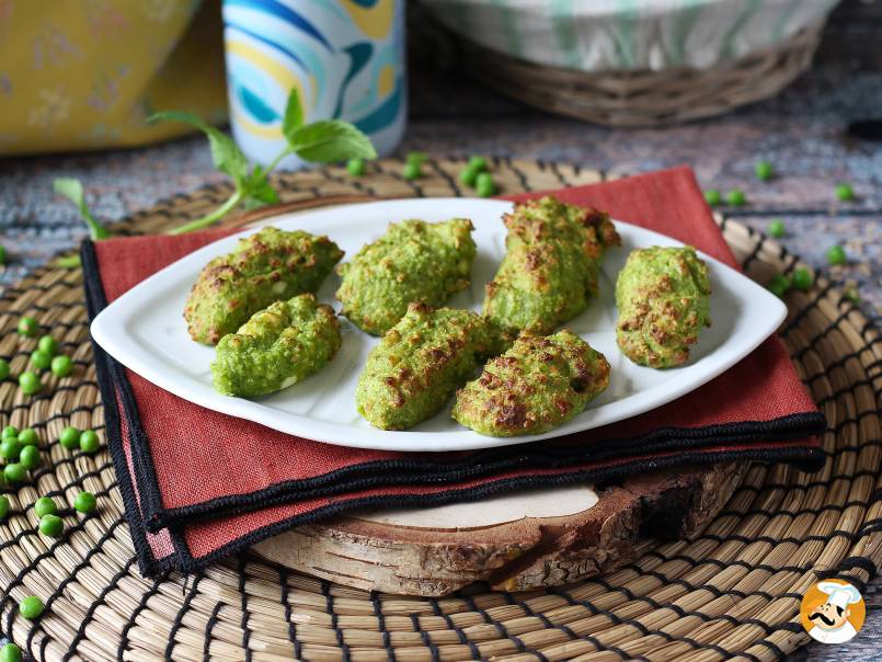 4. Bolinho de ervilha e queijo feta na Air Fryer