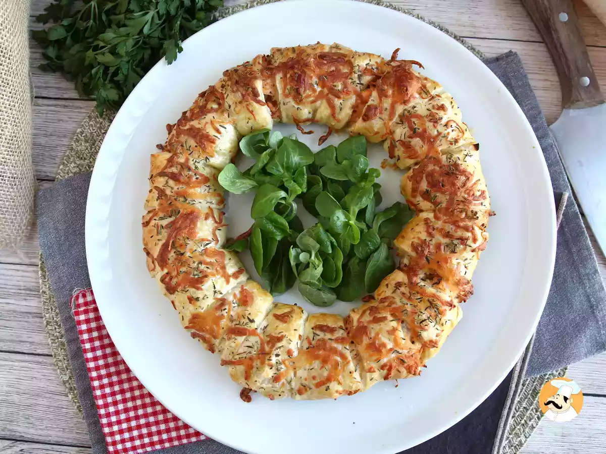 6. Coroa folhada de salmão e mostarda