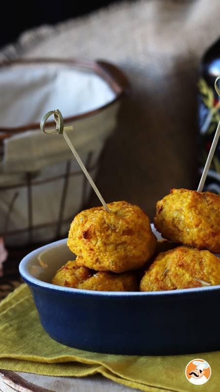 3. Almôndegas de abóbora na fritadeira