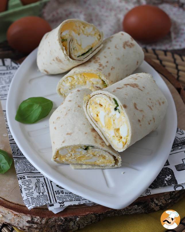 2. Wrap de ovos e queijo feta