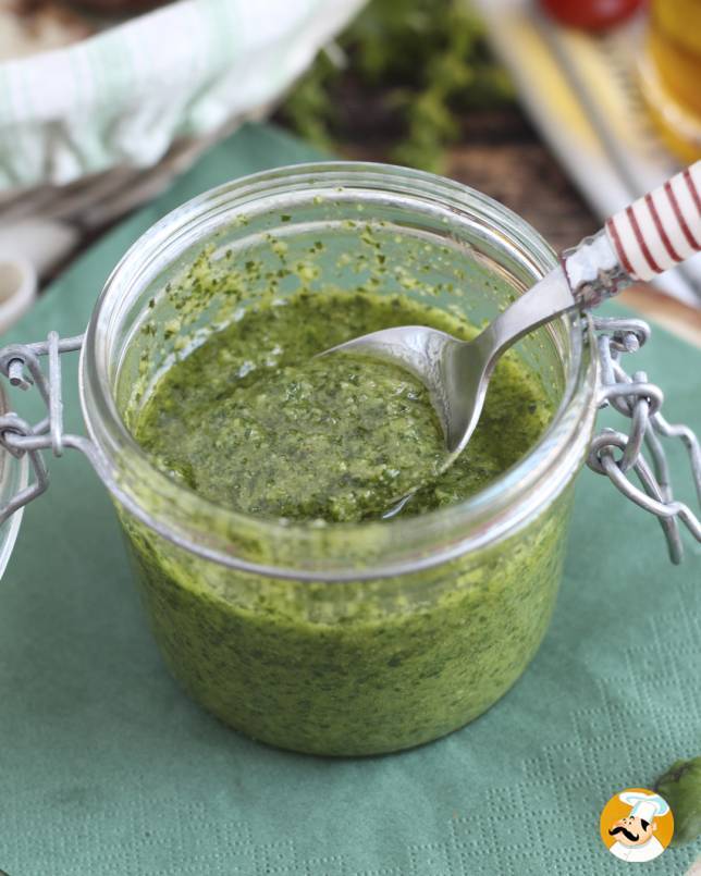 Pesto verde caseiro - pesto alla genovese