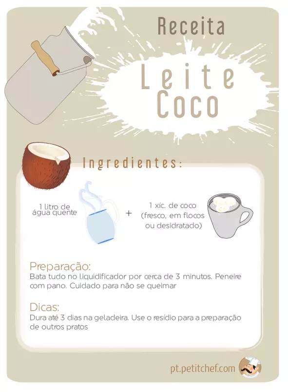 Como fazer o leite de coco caseiro?