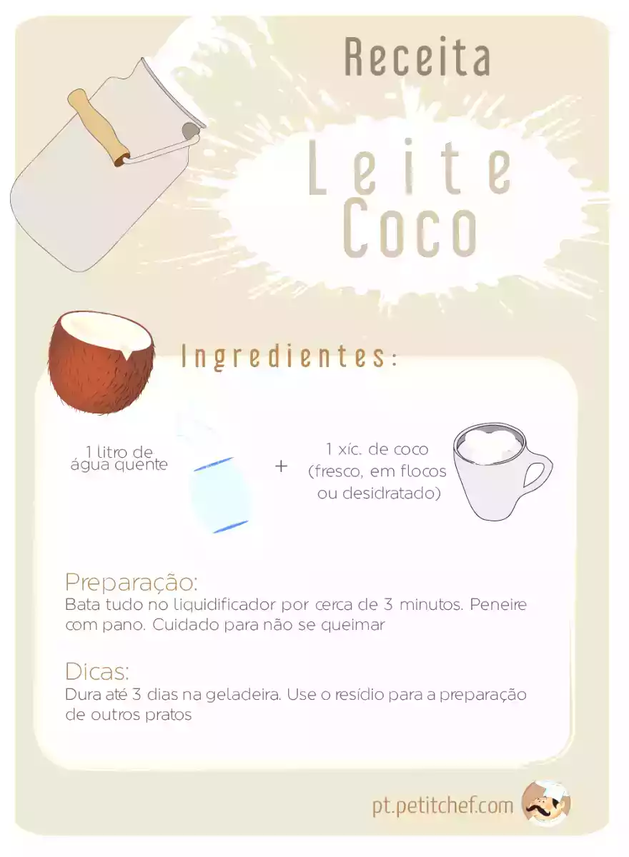 Como fazer o leite de coco caseiro?