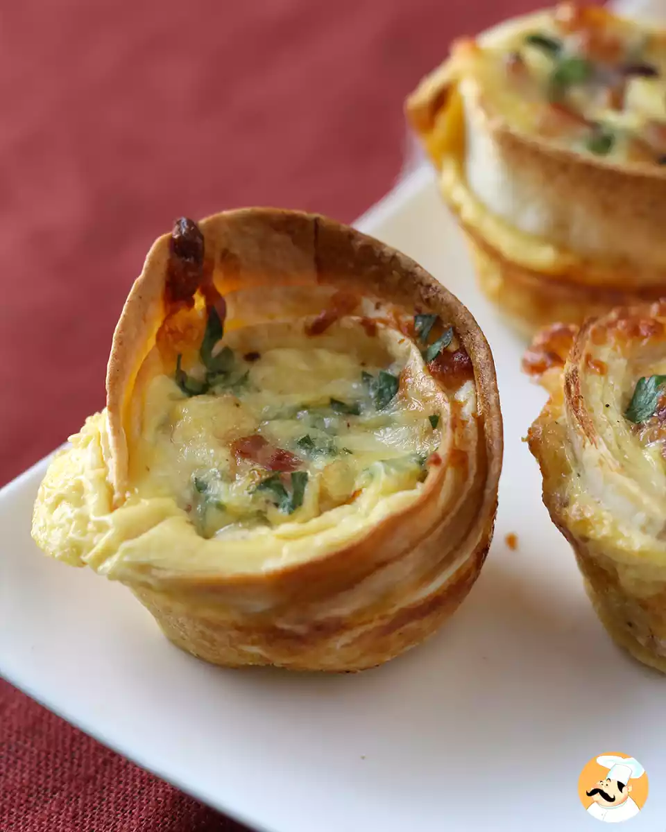 6. Mini quiche com tortilhas