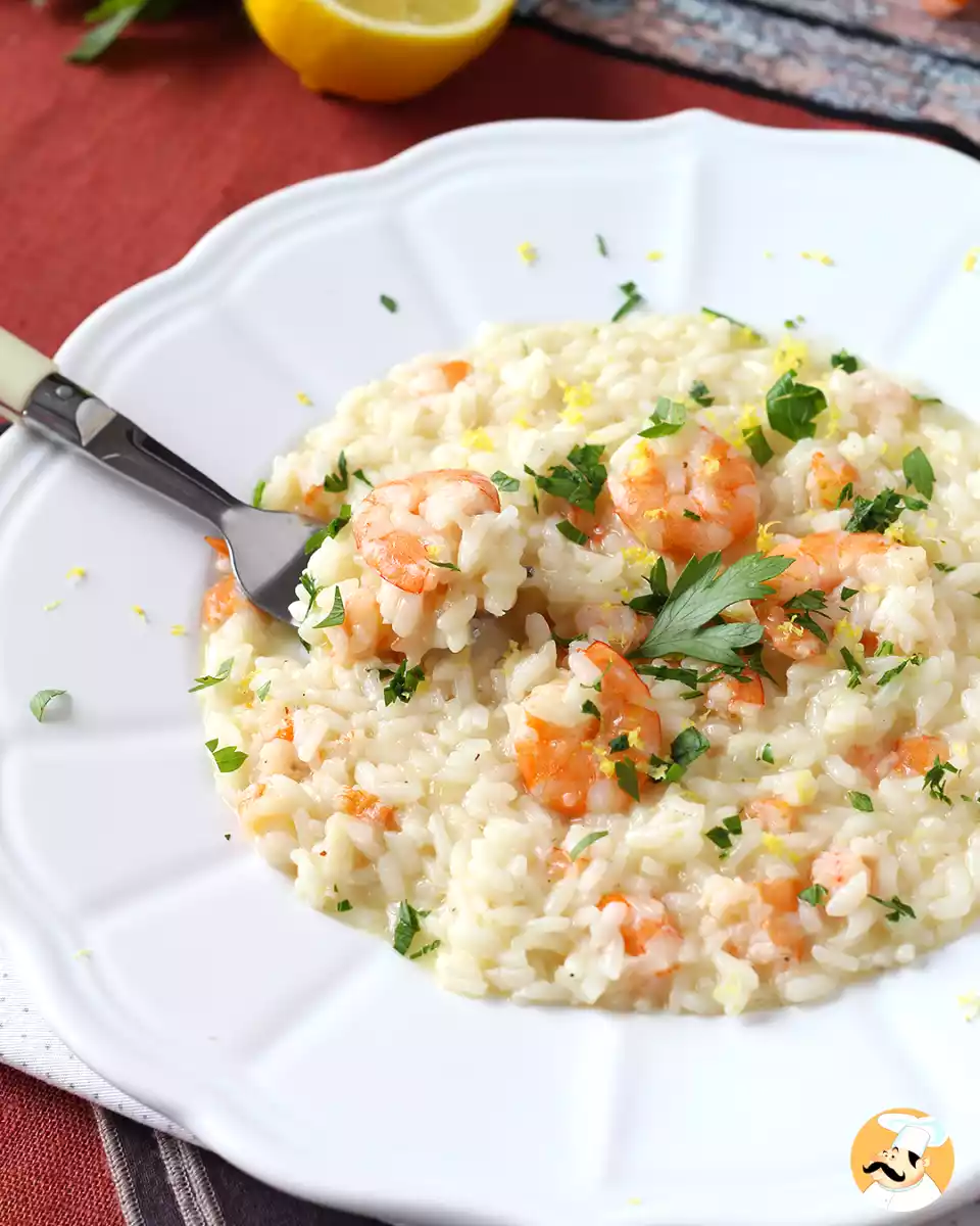 10. Risoto de camarão e limão