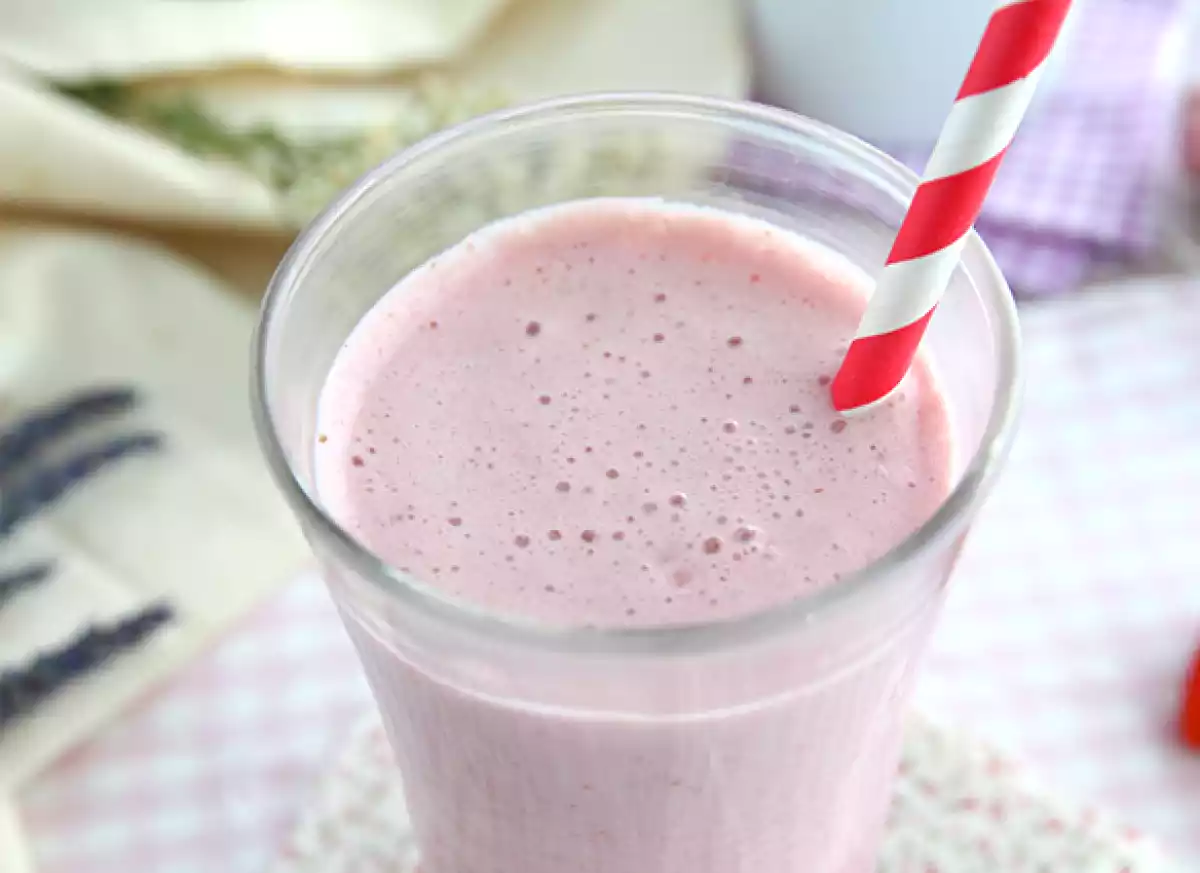 6. Milkshake de morango