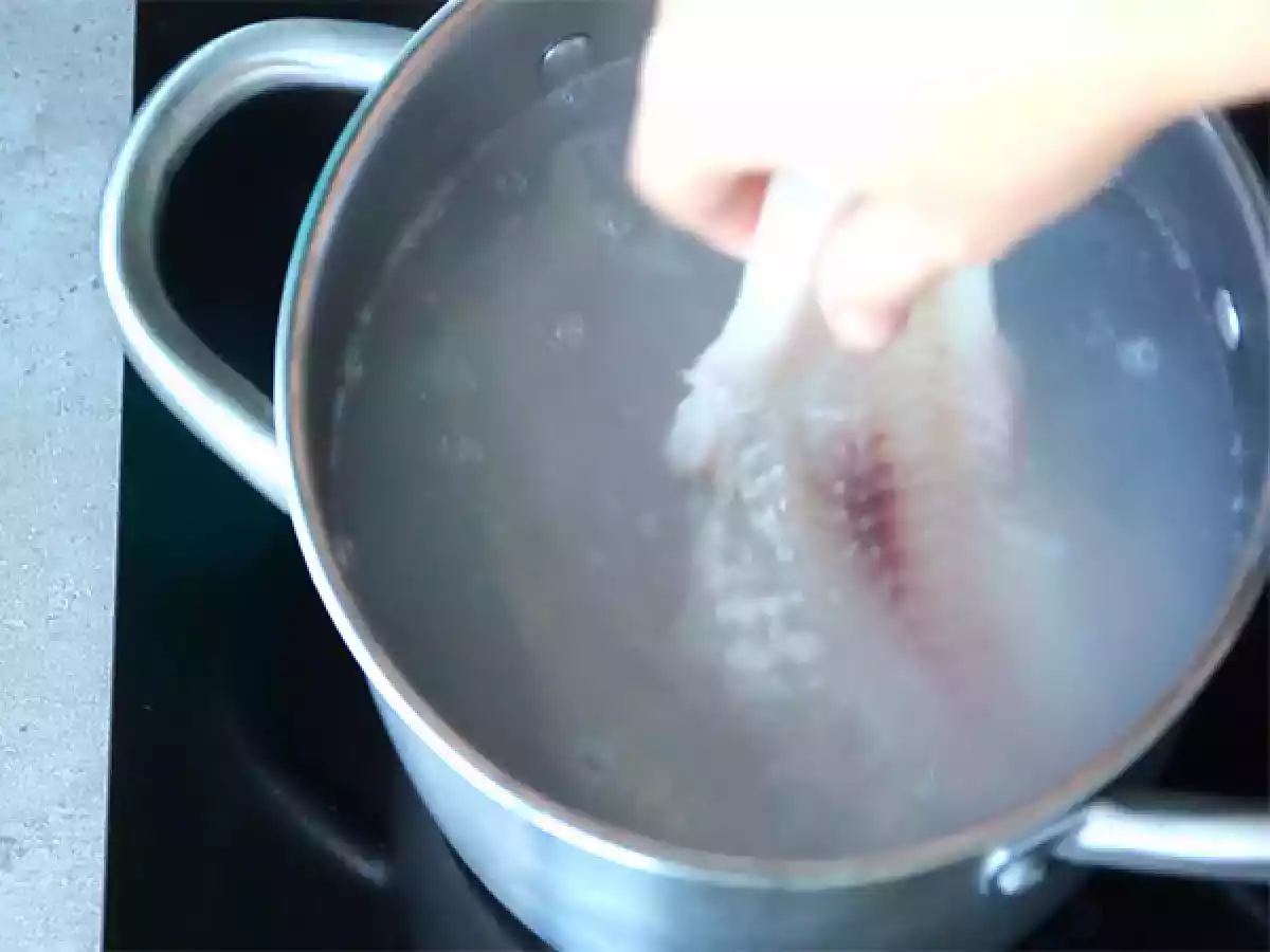 Etapa 1 - Cozinhar o bacalhau