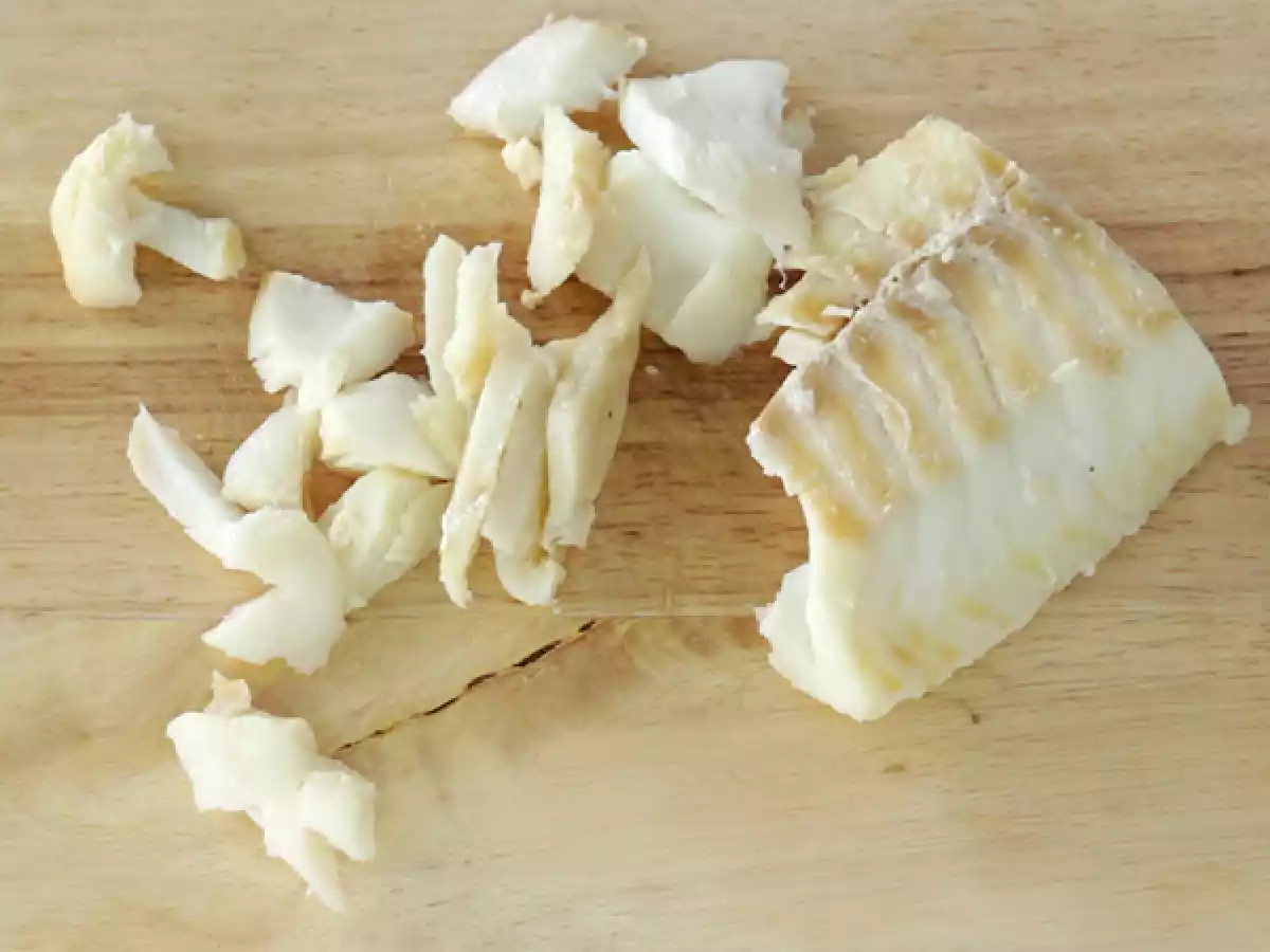 Etapa 4 - Desfie o bacalhau