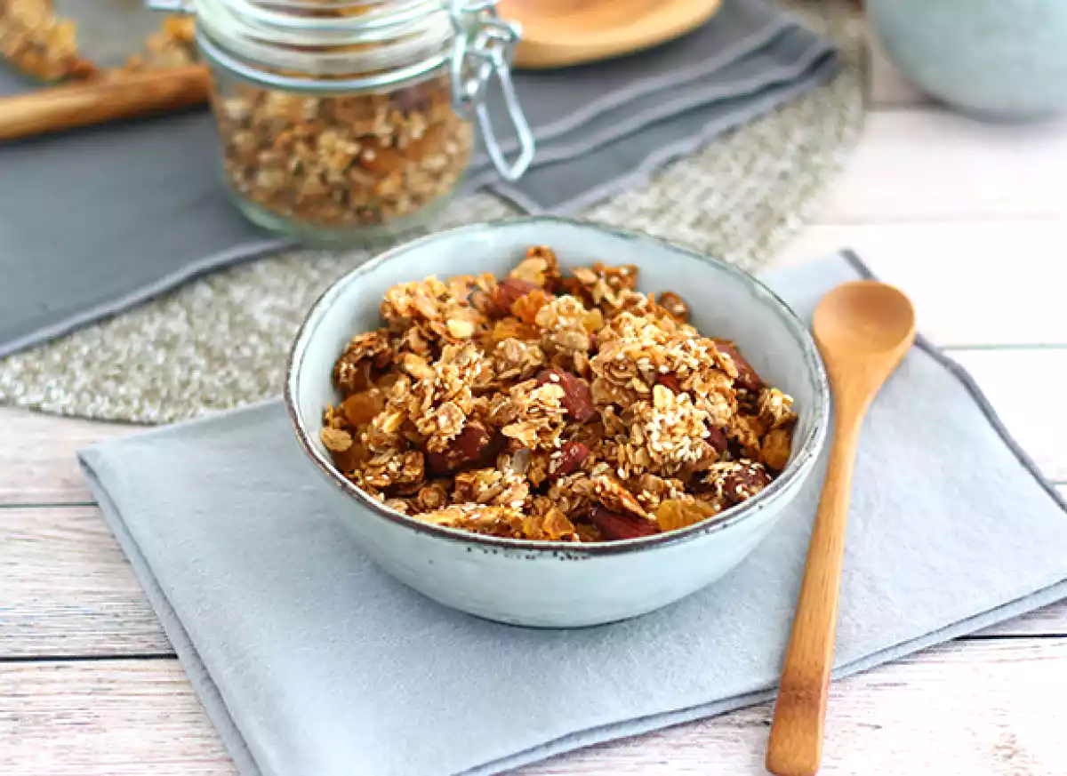 A granola caseira está pronta