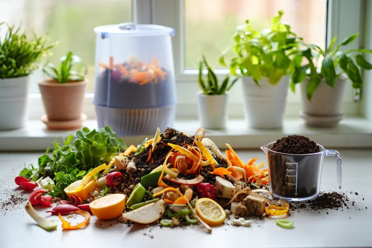 Composteira expressa no apartamento: transforme seus resíduos de cozinha em ouro para suas plantas!