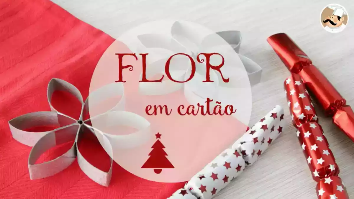 Flor de Natal em cartão