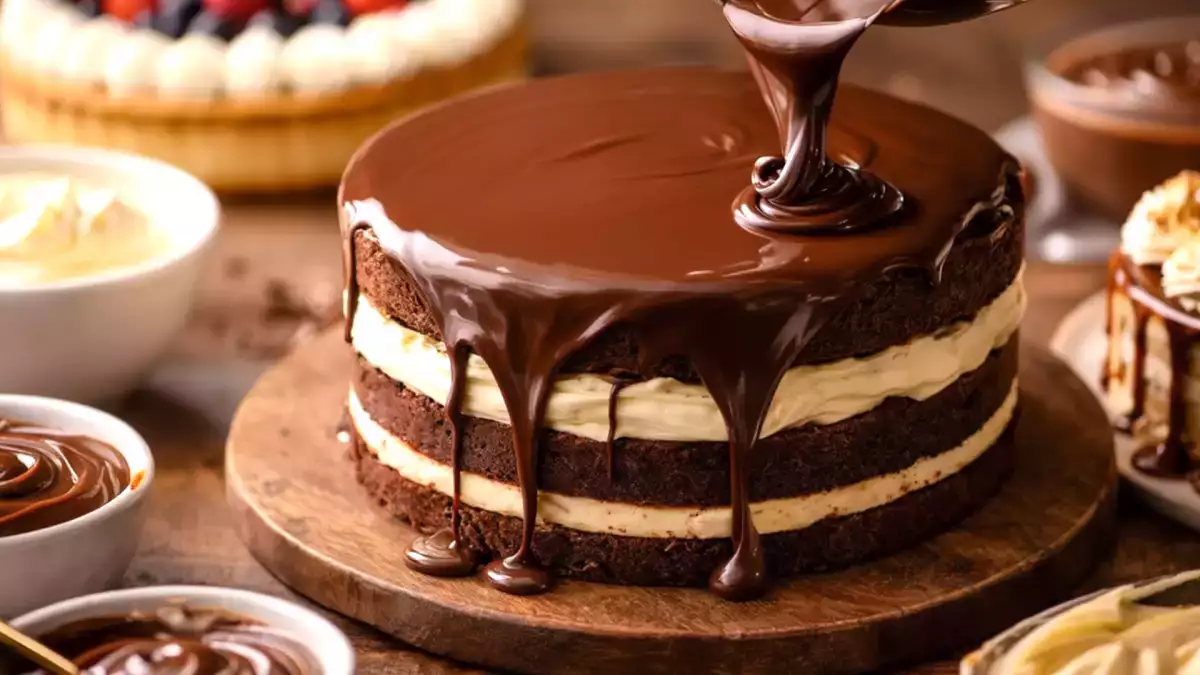 Cremes e caldas irresistíveis para rechear ou cobrir bolos e tartes como os de vitrine