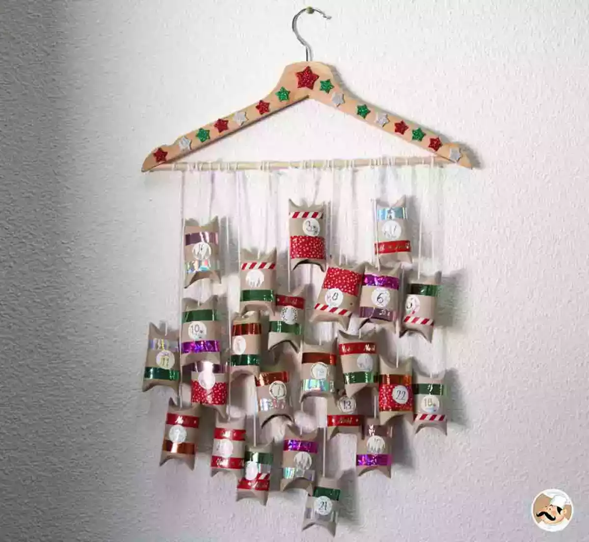 Um calendário do Advento feito em casa