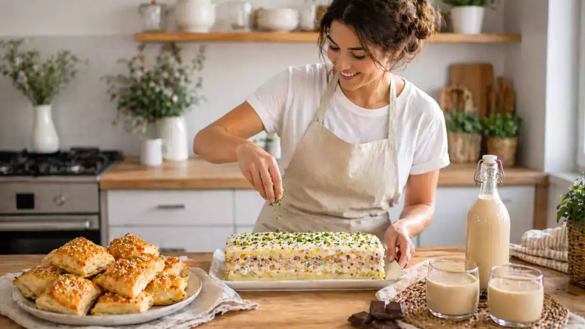 Menu do dia, 23 abril : Uma experiência gastronômica: folhados, torta fria e licor baileys caseiro