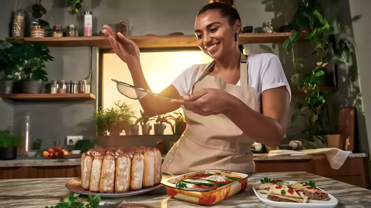 Menu do dia, 27 abril : Uma experiência gastronômica: ovos no forno, quesadilha picante e charlotte de tiramisu